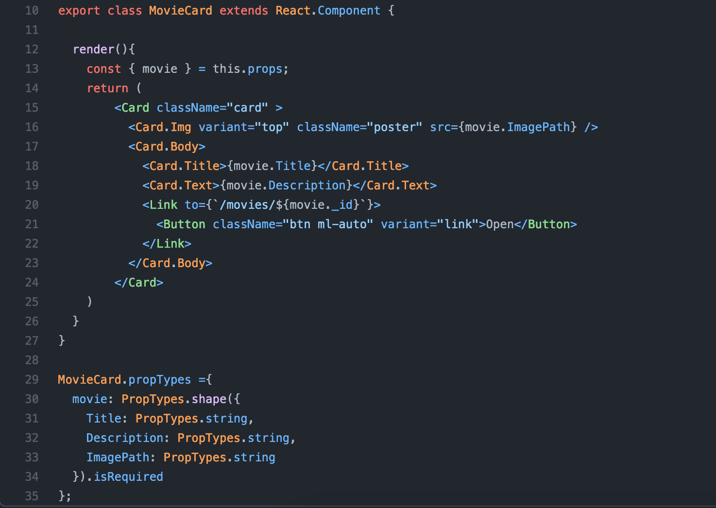 login page